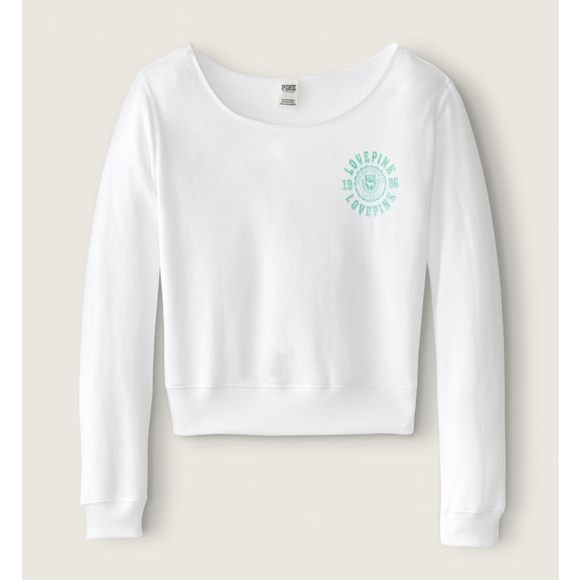 PINK Victoria's Secret Tops - 🔥🔥 VS Pink off the shoulder sweatshrt top XL NWT